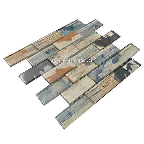 Rustic Panel Wood Mosaic factory   HG-WT001