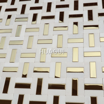 Rustic Panel Wood Mosaic factory   HG-WT001