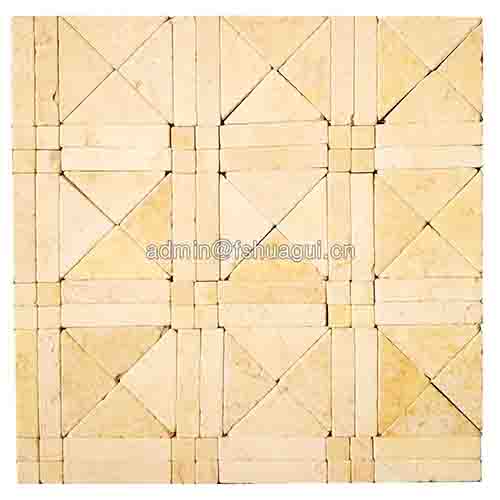 Custom kitchen wall tie marble natural beige stone mosaic tile