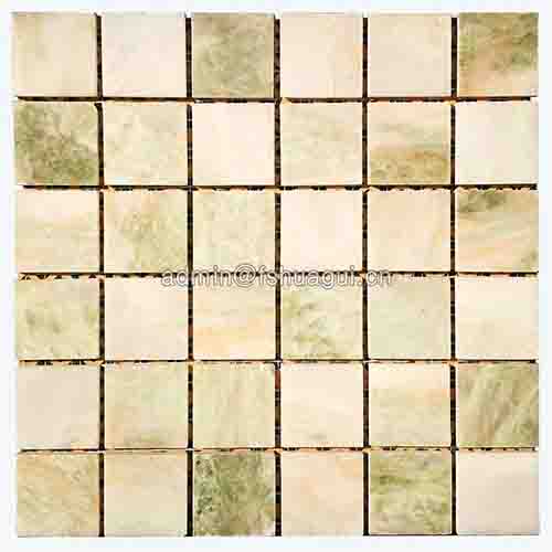 Natural jade stone mosaic wall tile from factory supply wall backspalsh for kitchen decoration