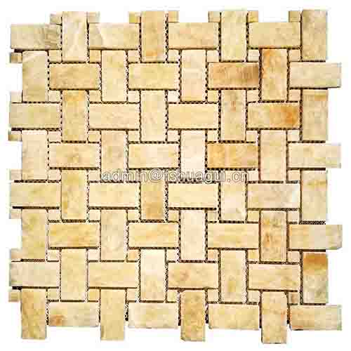 Natural beige color marble stone mosaic tile for wall decoration