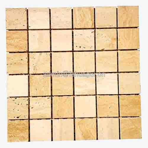 Beige color backsplash wall brick stone mosaic tile