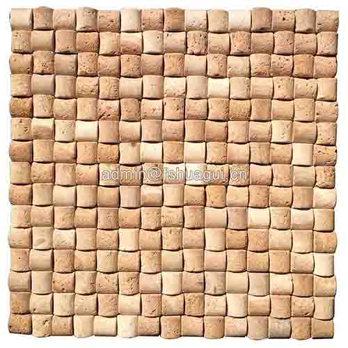 Wall decoration Roman style beige natural stone mosaic tile