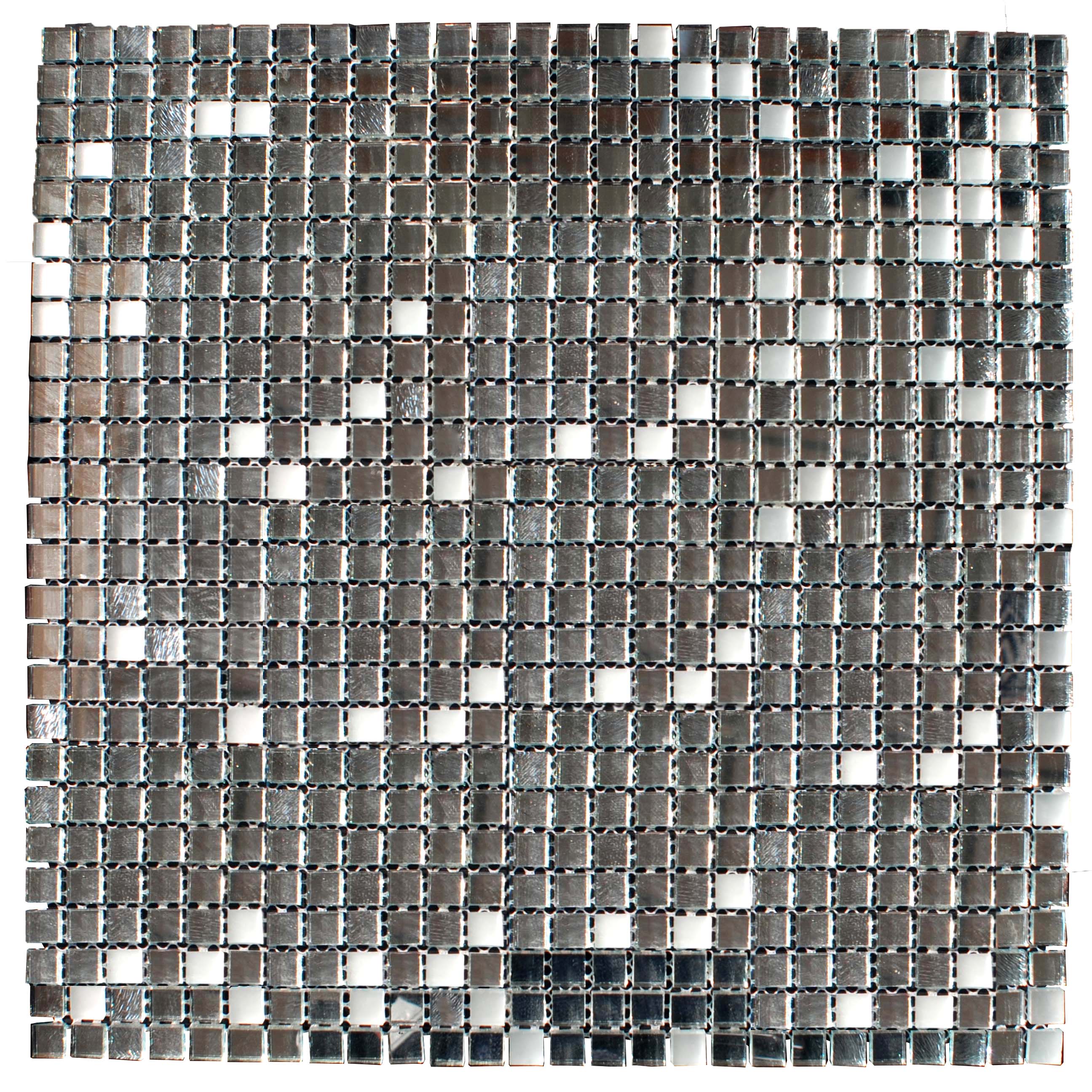 Silver mini square mirror glass mosaic backsplash wall tile decor HG-MR4010 01