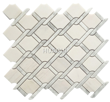 Carrara White Marble Mosaic Tile Irregular Shape Marble Stone Mosaict Tile 