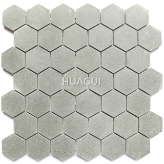 Honeycomb  Marble Mosaic Tile in Grey Color Hexagon Mosaic Tile Polished Bathroom Kitchen Wall Floor Tile