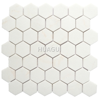 Carrara Hexgaon Honey Comb  Marble Mosaic Tile for Wall Commecial Building Usage