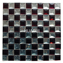 Mirror design glass mosaic wall decoration background wall self-adhesive double color crystal glass mosaic