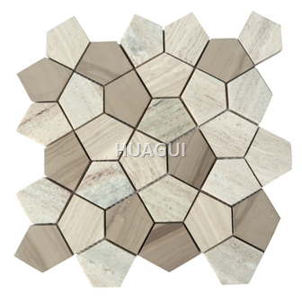 Star Random Sized Marble Mosaic Tile Mixed Color Mosaic Tile for Wall Decoration