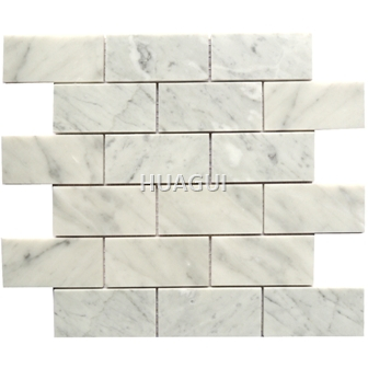 Carrara White Square  Marble Mosaic Tile brick tile for Wall Panel Backsplash