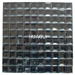 High Reflective crystal glass mirror mosaic/cheap mosaic silver for KTV