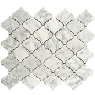 Lantern Marble Mosaic Tile in White Color High quality for Wall Decoration