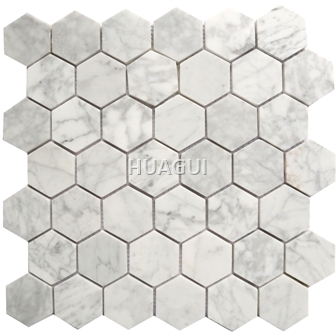 Hexagon Marble Stone Mosaic Tile for Home Decoration Usage Wall Backsplash