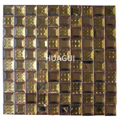 Modern Style Yellow Crystal Glass Mirror Tile Kitchen Mosaic