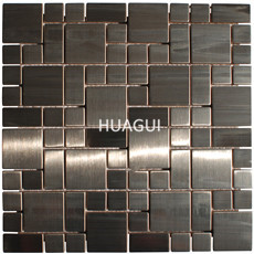  Authentic Tile Brick Mosaic Panel in Silver Color Stainless Steel Home Decoration Backsplash Tile